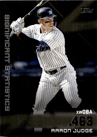 2023 Aaron Judge Topps Series 2 BLACK SIGNIFICANT STATISTICS 168/299 #SS-1 New York Yankees