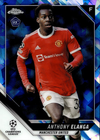 2021-22 Anthony Elanga Topps Chrome UCL Sapphire Edition ROOKIE RC #140 Manchester United