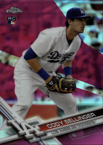 2017 Cody Bellinger Topps Chrome ROOKIE PINK REFRACTOR RC #79 Los Angeles Dodgers