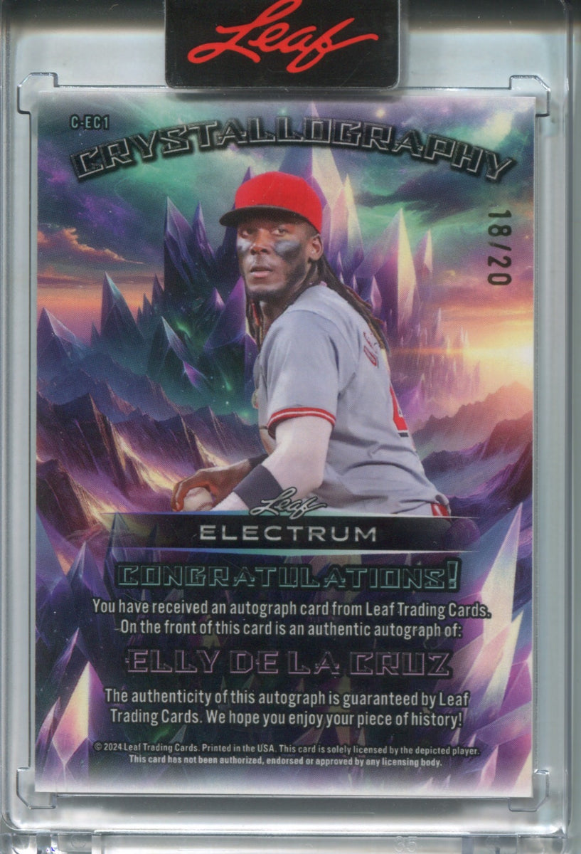 2024 Elly De La Cruz Leaf Electrum BRONZE ROOKIE CRYSTALLOGRAPHY AUTO