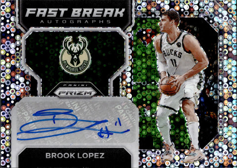 2022-23 Brook Lopez Panini Prizm FAST BRK AUTO AUTOGRAPH #FB-BLB Milwaukee Bucks