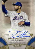 2021 David Peterson Topps Tier One BRK OUT ROOKIE AUTO 190/300 AUTOGRAPH RC #BOA-DP New York Mets
