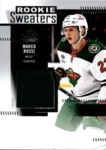 2022-23 Marco Rossi Upper Deck SP Game Used ROOKIE SWEATERS JERSEY RELIC RC #RS-MR Minnesota Wild