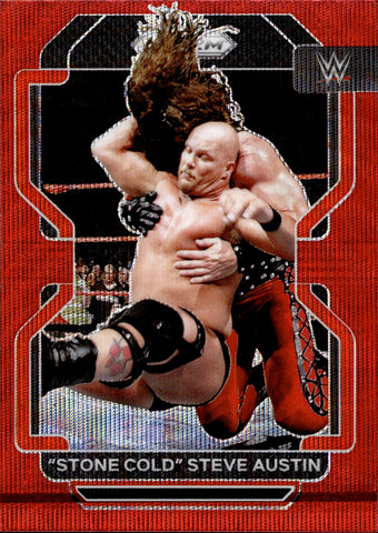 2022 "Stone Cold" Steve Austin Panini Prizm WWE RED WAVE #192 WWE Legend