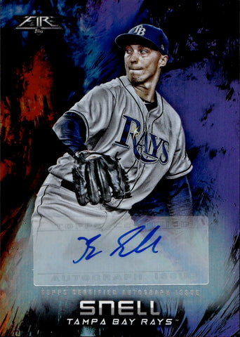2018 Blake Snell Topps Fire PURPLE AUTO 26/50 AUTOGRAPH #FA-BS Tampa Bay Rays