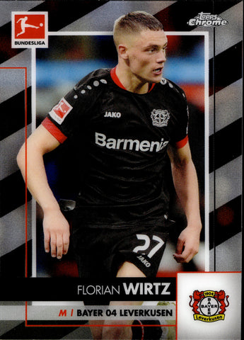 2020-21 Florian Wirtz Topps Chrome Bundesliga ROOKIE RC #64 Bayer 04 Leverkusen 1