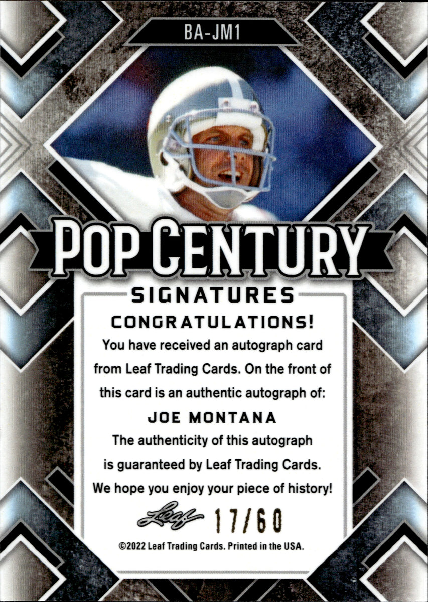 Joe Montana Autographed Signed Football Auto Hall of Fame HOF 