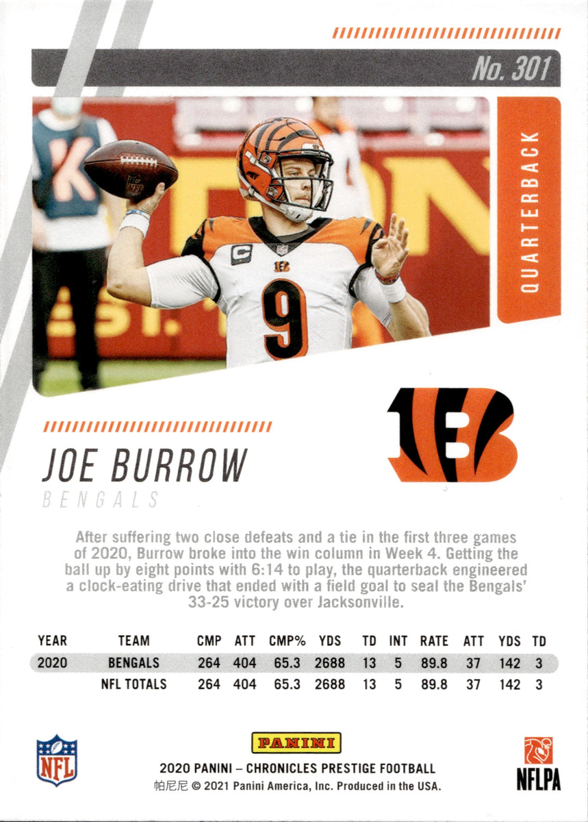 JOE BURROW SILVER PRIZM CARD JERSEY#9 BENGALS 2022 Donruss ELITE DECK Joe  Burrow