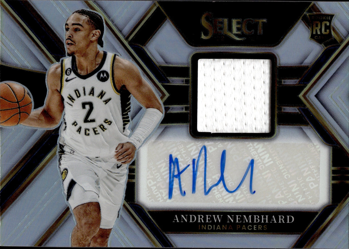 2022-23 Andrew Nembhard Panini Select ROOKIE JERSEY AUTO