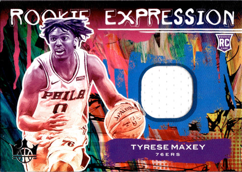 2020-21 Tyrese Maxey Panini Court Kings ROOKIE EXPRESSION JERSEY RELIC RC #RM-TYM Philadelphia 76ers