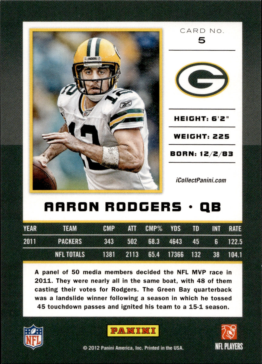 NFL Aaron Rodgers Football Trading Cards