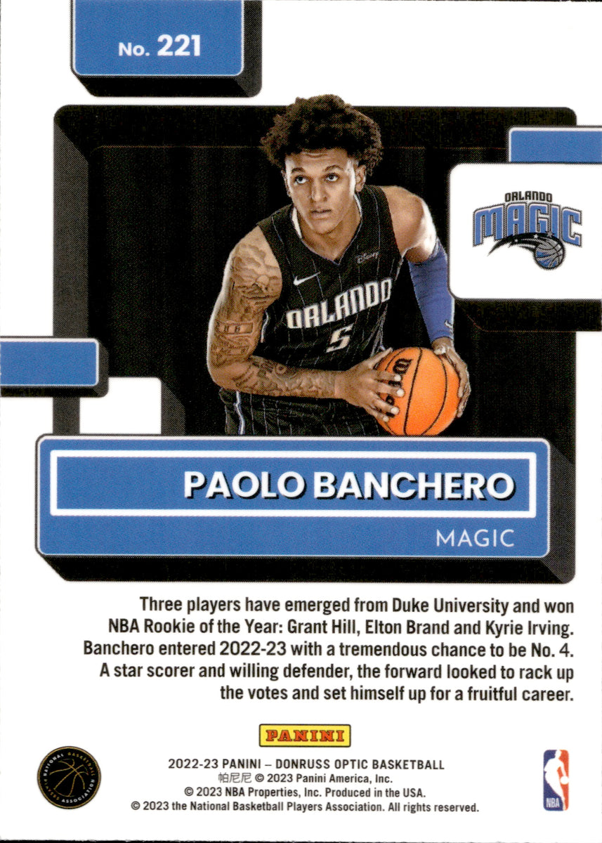 Paolo Banchero Orlando Magic 2022 2023 NBA Rookie of the year