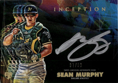 2020 Sean Murphy Topps Inception ROOKIE SILVER SIGNINGS AUTO 37/99 AUTOGRAPH RC #SS-SM Oakland A's