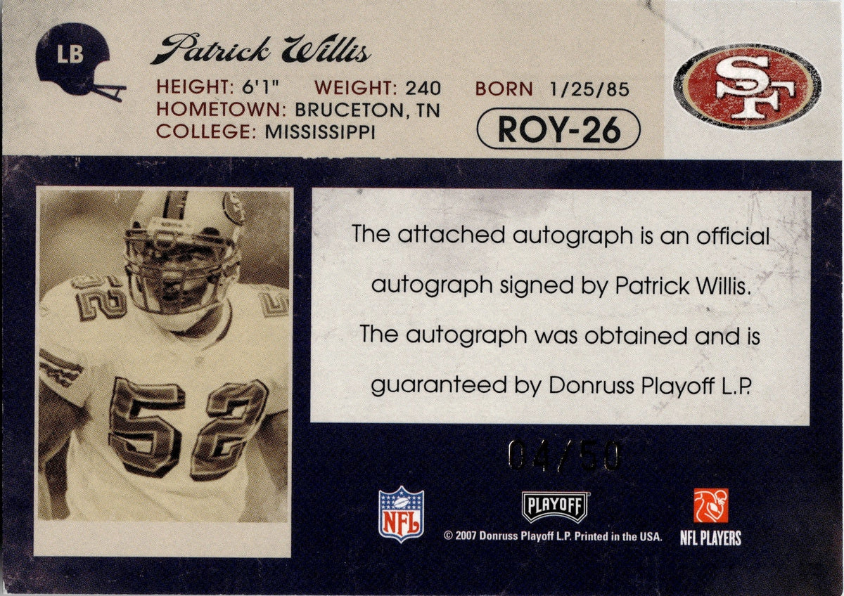 Patrick Willis NFL Memorabilia, Patrick Willis Collectibles