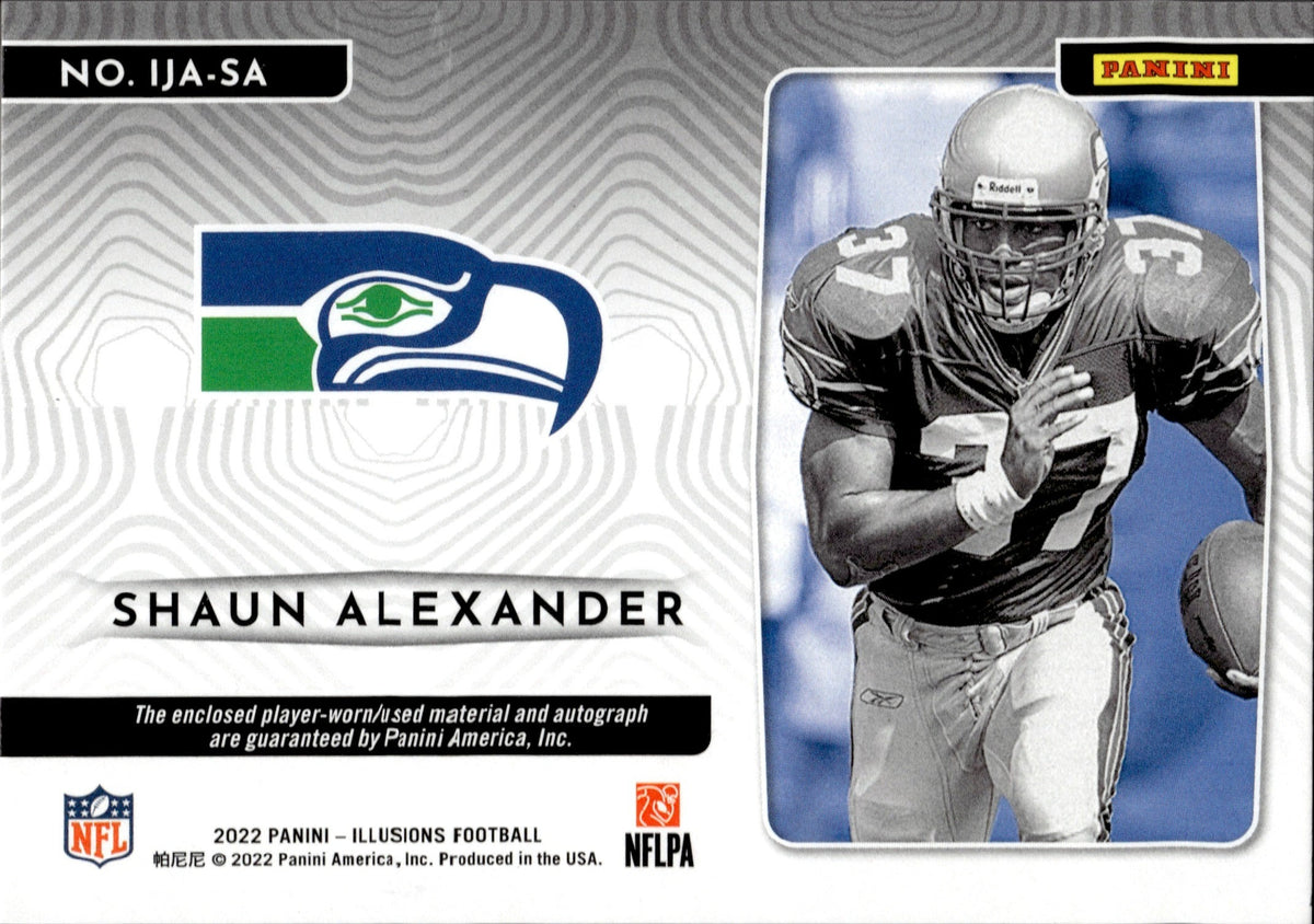 2022 Shaun Alexander Panini Illusions IMMORTALIZED JERSEY AUTO 31/35 A