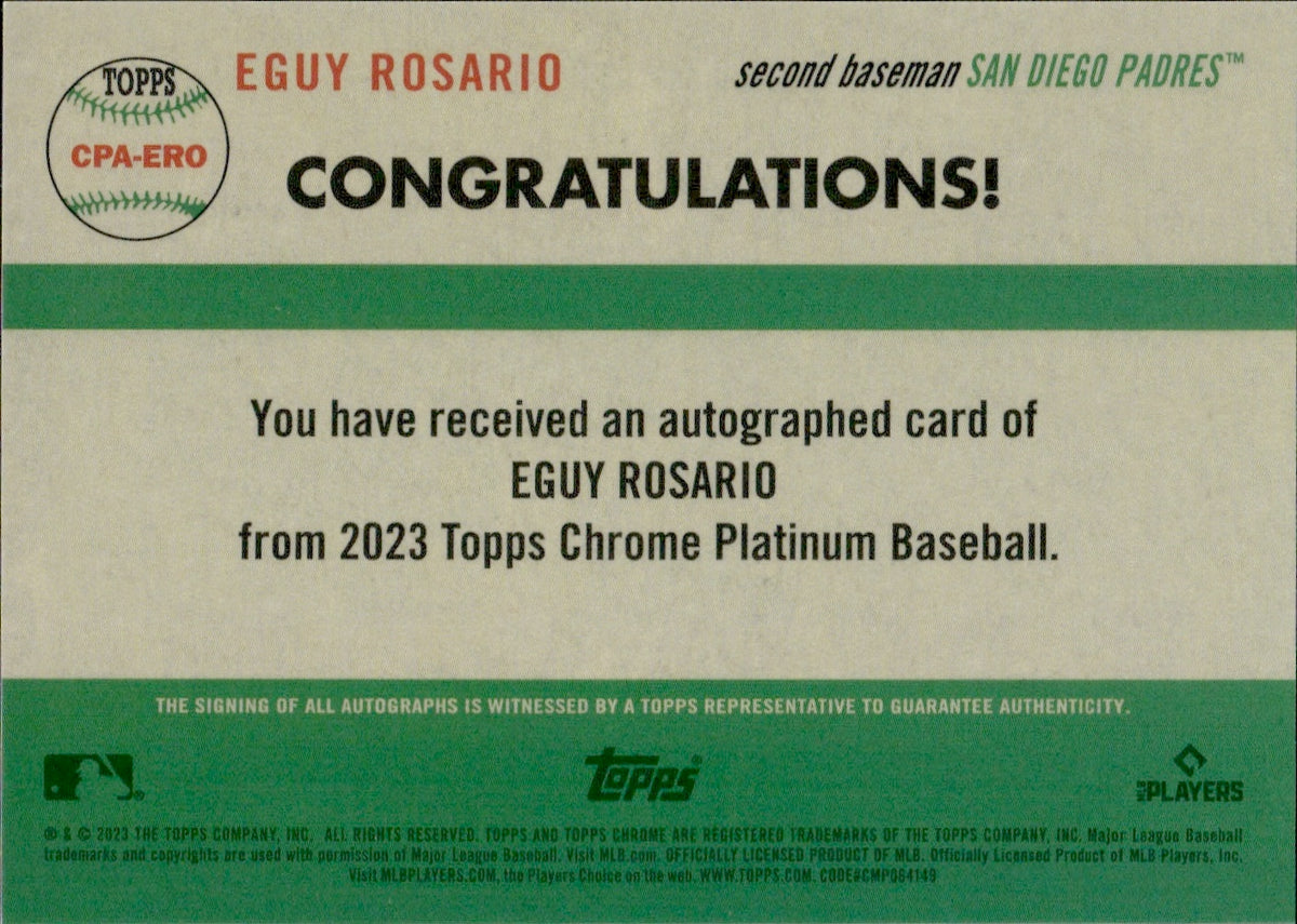 Eguy deals Rosario Bowman Platinum 2022 Auto