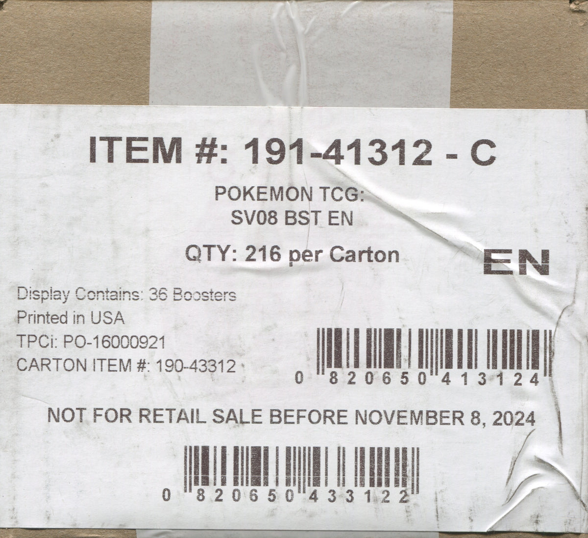 Pokemon Scarlet & Violet Surging Sparks, 6 Booster Box Case Pokemon Scarlet & Violet Surging Sparks, 6 Booster Box Case