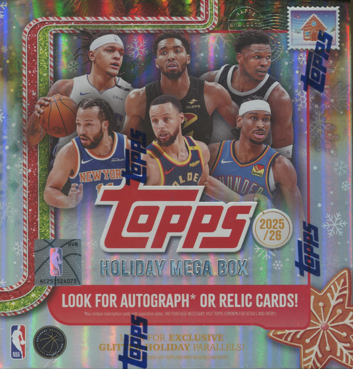 2025-26 Topps Basketball Holiday Mega, Box