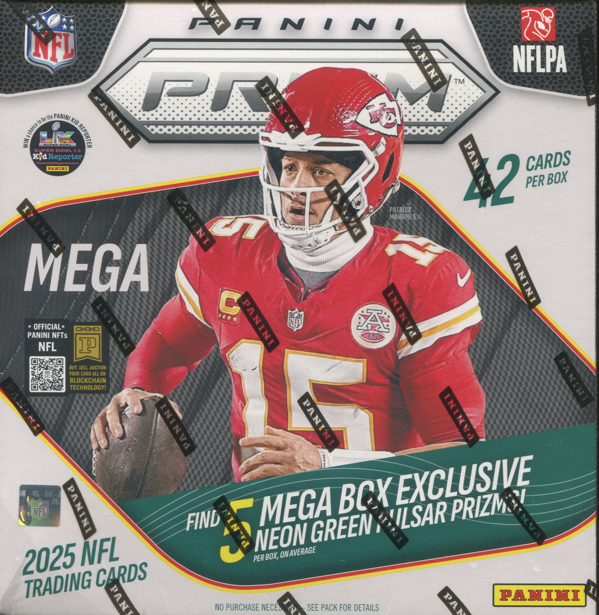 2025 Panini Prizm Football Retail Mega, Box (Neon Green Pulsar) 2025 Panini Prizm Football Retail Mega, Box (Neon Green Pulsar)