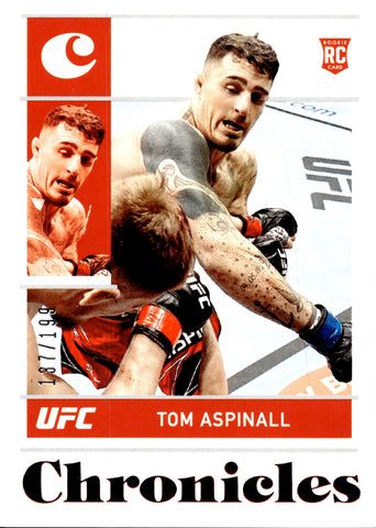 2022 Tom Aspinall Panini Chronicles UFC RED FOIL ROOKIE 137/199 RC #86 Heavyweight