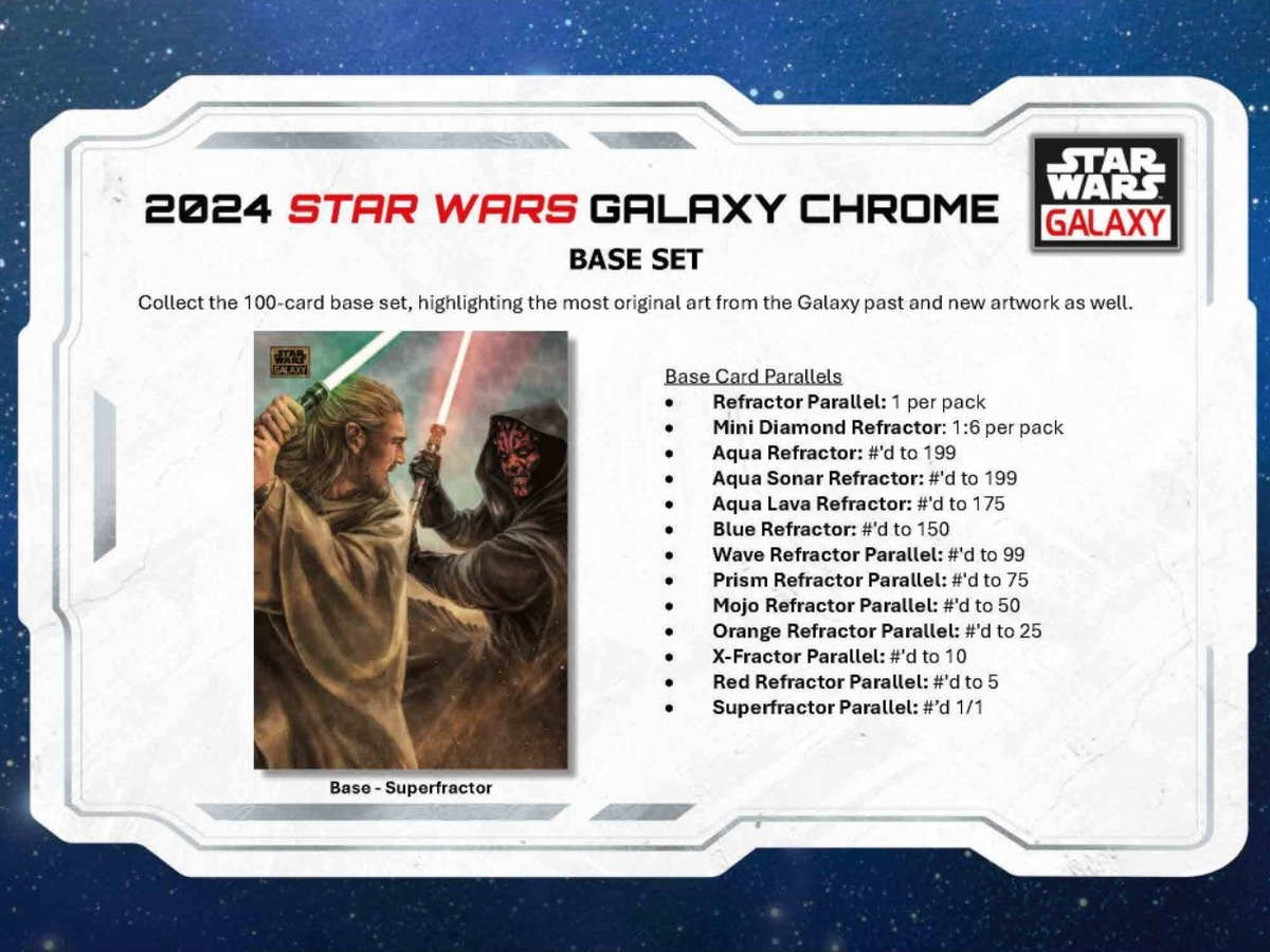 2024 Chrome Galaxy Star Wars 4枚セット シリ 2024 Topps Chrome 2024 Chrome Galaxy Star Wars 4枚セット シリ 2024 Topps Chrome
