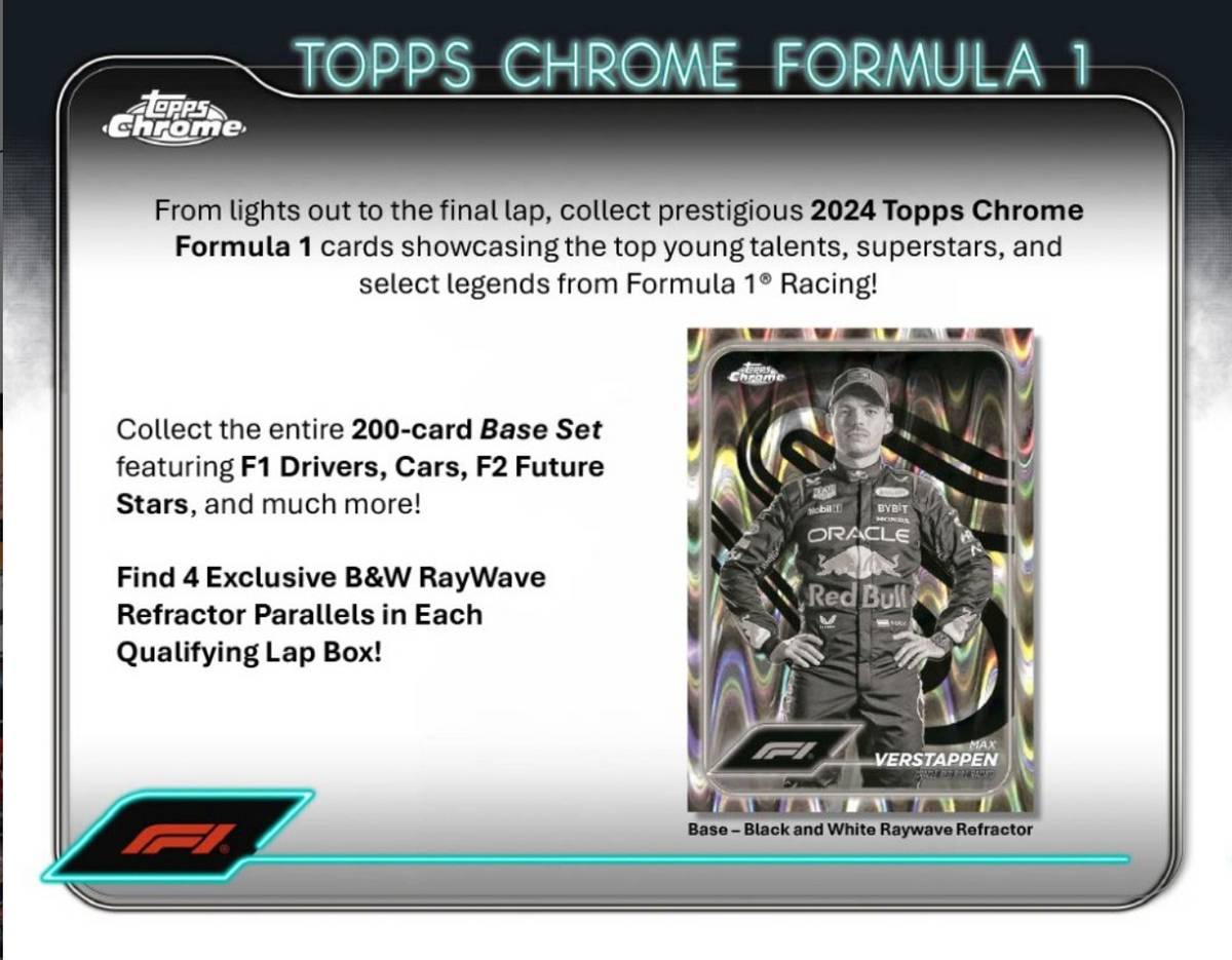 topps f1 2024 rare cards 2024 Topps Chrome Formula 1 F1 Racing Qualifying Lap, Pack
