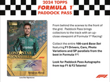 2024 Topps Paddock Pass F1 Formula 1 Racing, Hanger Fat Pack