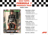 2024 Topps Paddock Pass F1 Formula 1 Racing, Hanger Fat Pack