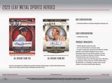 2025 Leaf Metal Sports Heroes Hobby, 15 Box Case