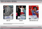 2025 Leaf Metal Football Hobby, 12 Box Case