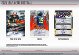 2025 Leaf Metal Football Hobby, 12 Box Case