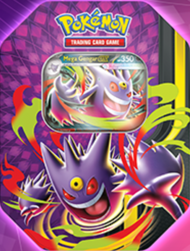 Pokemon Mega Evolution Mega Moonlit, 6 Tin Case