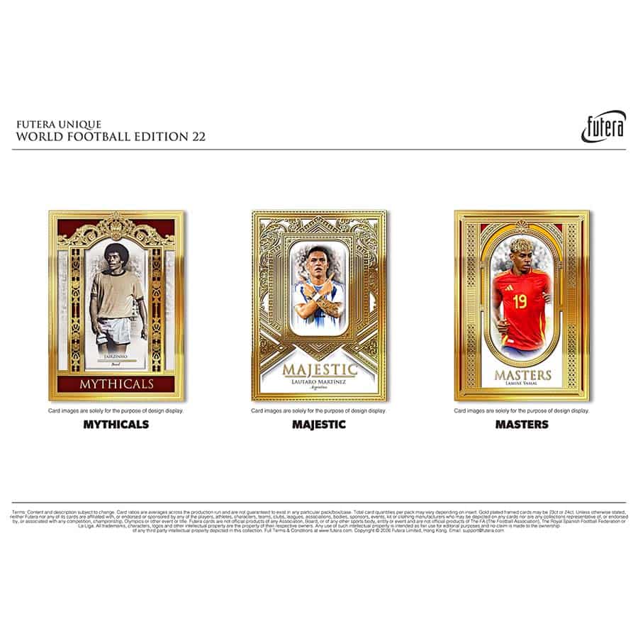 futera ペレ クロース　ジャージカード他 2026 Futera World Football Unique (Soccer) Edition 22 Hobby, Box