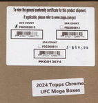 *LAST BOX* 2024 Topps Chrome UFC, 20 Mega Box Case