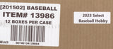 * Last case * 2023 Panini Select Baseball Hobby, 12 Box Case