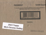 2023 Topps Chrome MLS Major League Soccer Hobby, 12 Box Case