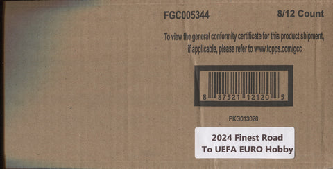 2023 Topps Finest Road to UEFA Euro 2024 Hobby, 8 Box Case