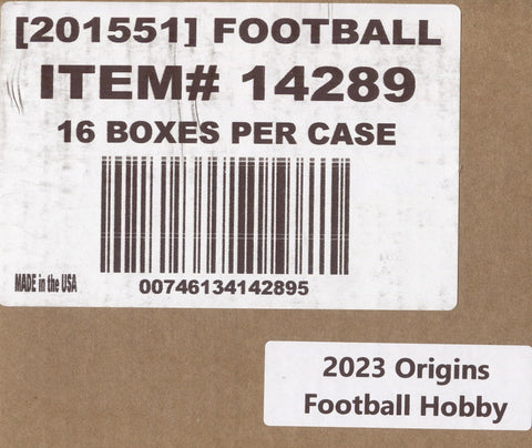 *LAST CASE* 2023 Panini Origins Football Hobby, 16 Box Case