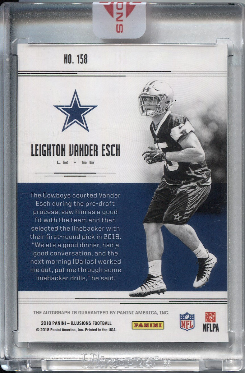 Leighton Vander Esch Dallas Cowboys Autographed 2018 Panini