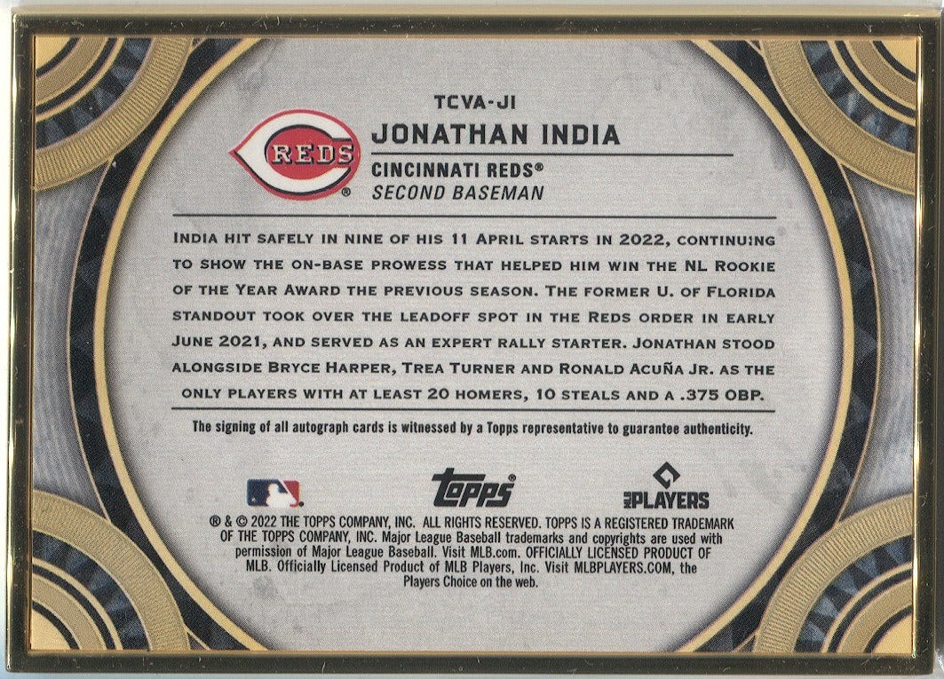 Cincinnati Reds: Jonathan India 2023 - Officially Licensed MLB
