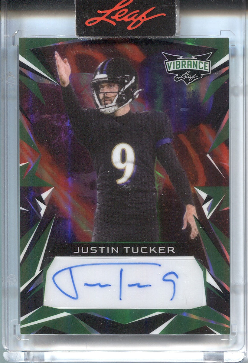 2023 Justin Tucker Leaf Vibrance GREEN AUTO 6/9 AUTOGRAPH #BA-JT1 Balt