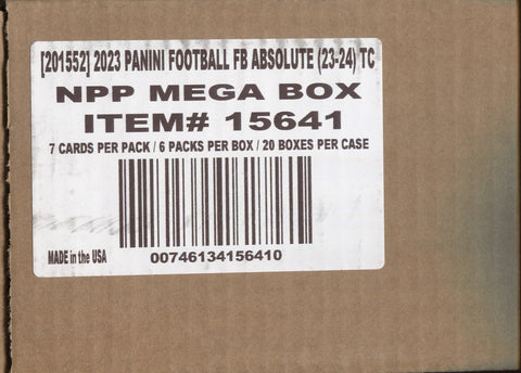 2023 Panini Absolute Football, 20 Mega Box Case (Black Parallels)