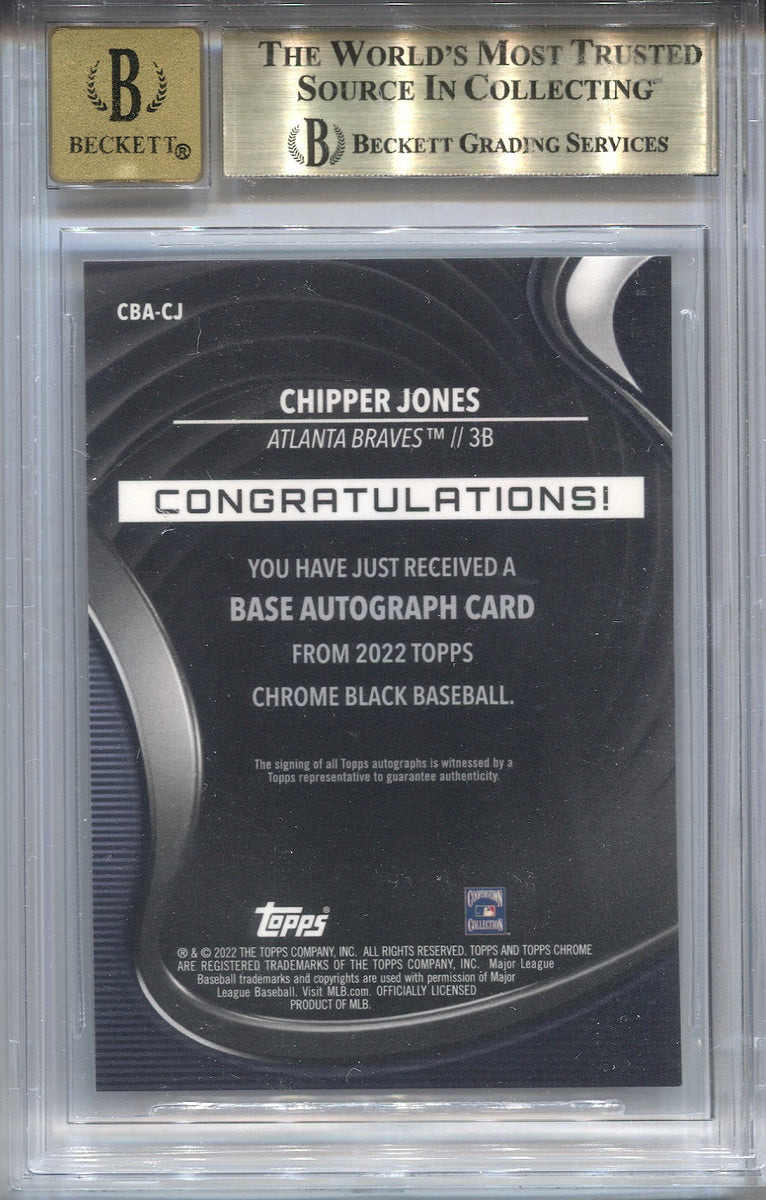 Autographed/Signed Chipper Jones HOF Hall Of Fame Baseball Plaque