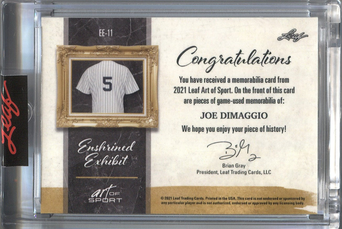 Framed New York Yankees Joe Dimaggio Jersey Display