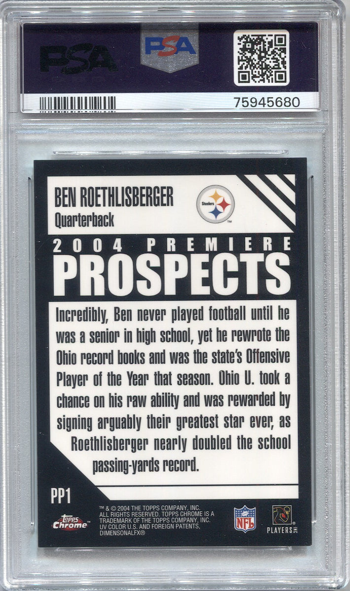 BEN ROETHLISBERGER ROOKIE CARD 2004 Topps Premiere Prospects