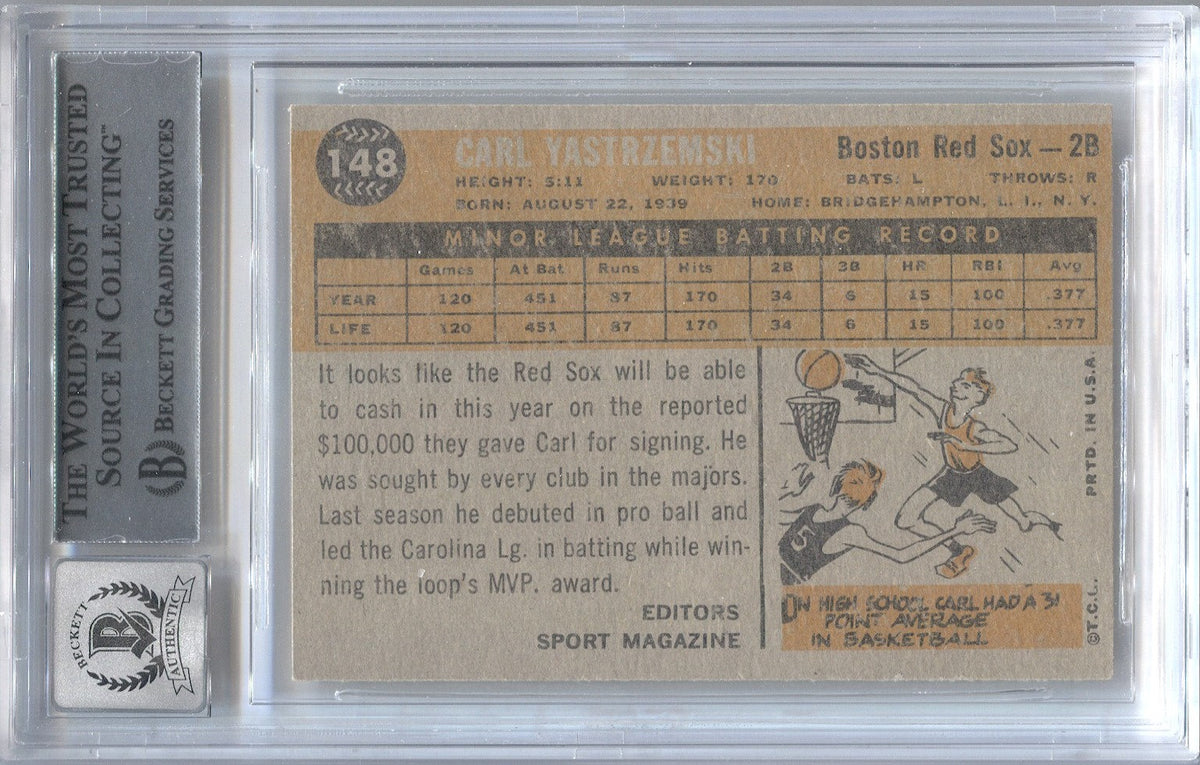 Carl Yastrzemski Boston Red Sox Autographed 1960 Topps