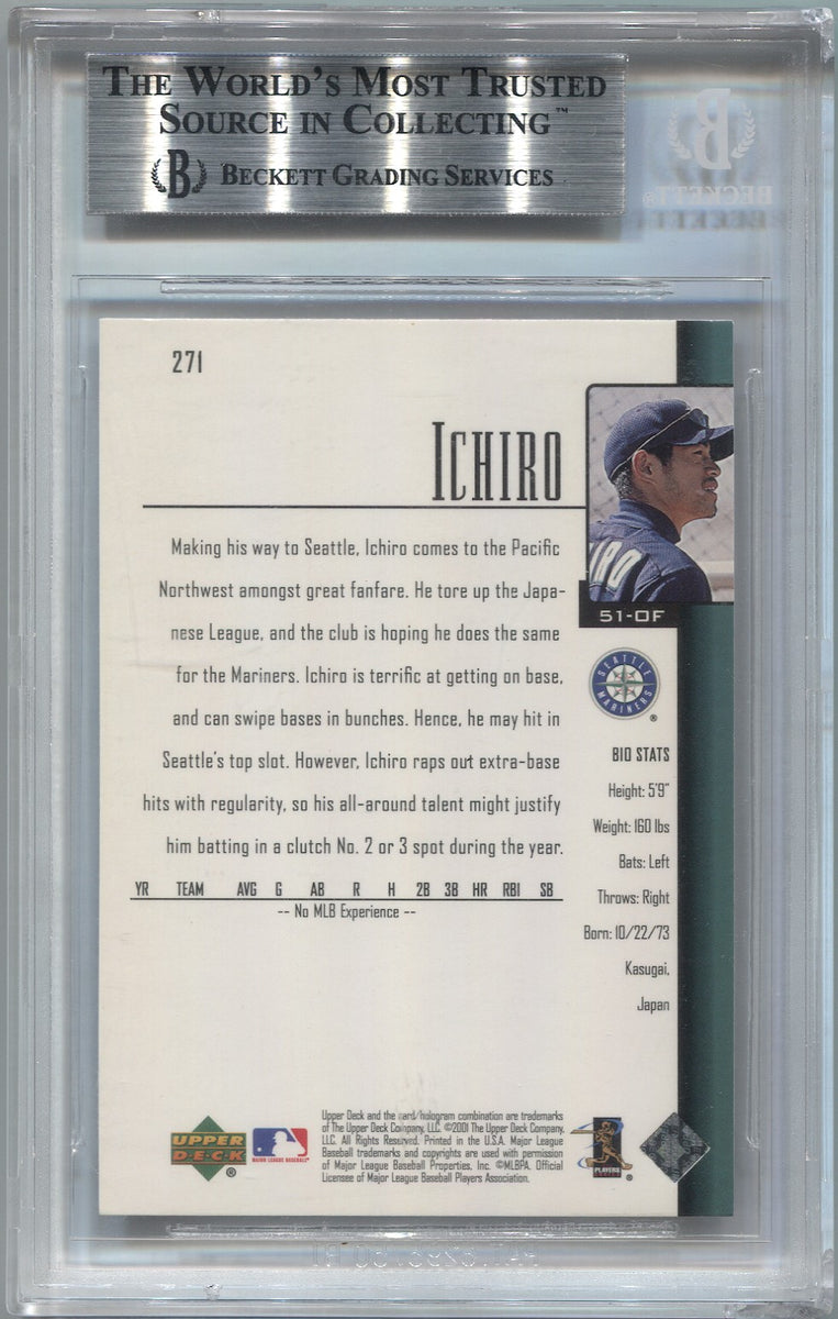 2001 Upper Deck Baseball #271 Ichiro Suzuki Rookie Card at