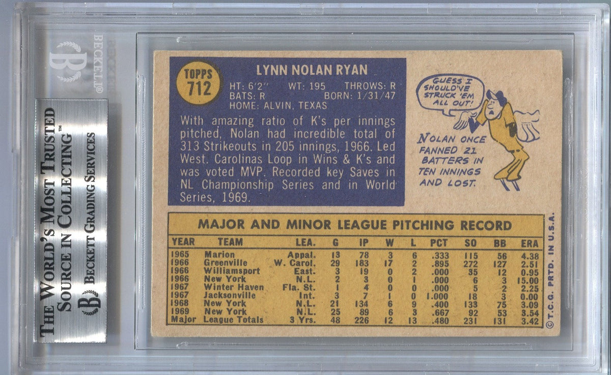  1970 Topps # 712 Nolan Ryan New York Mets (Baseball