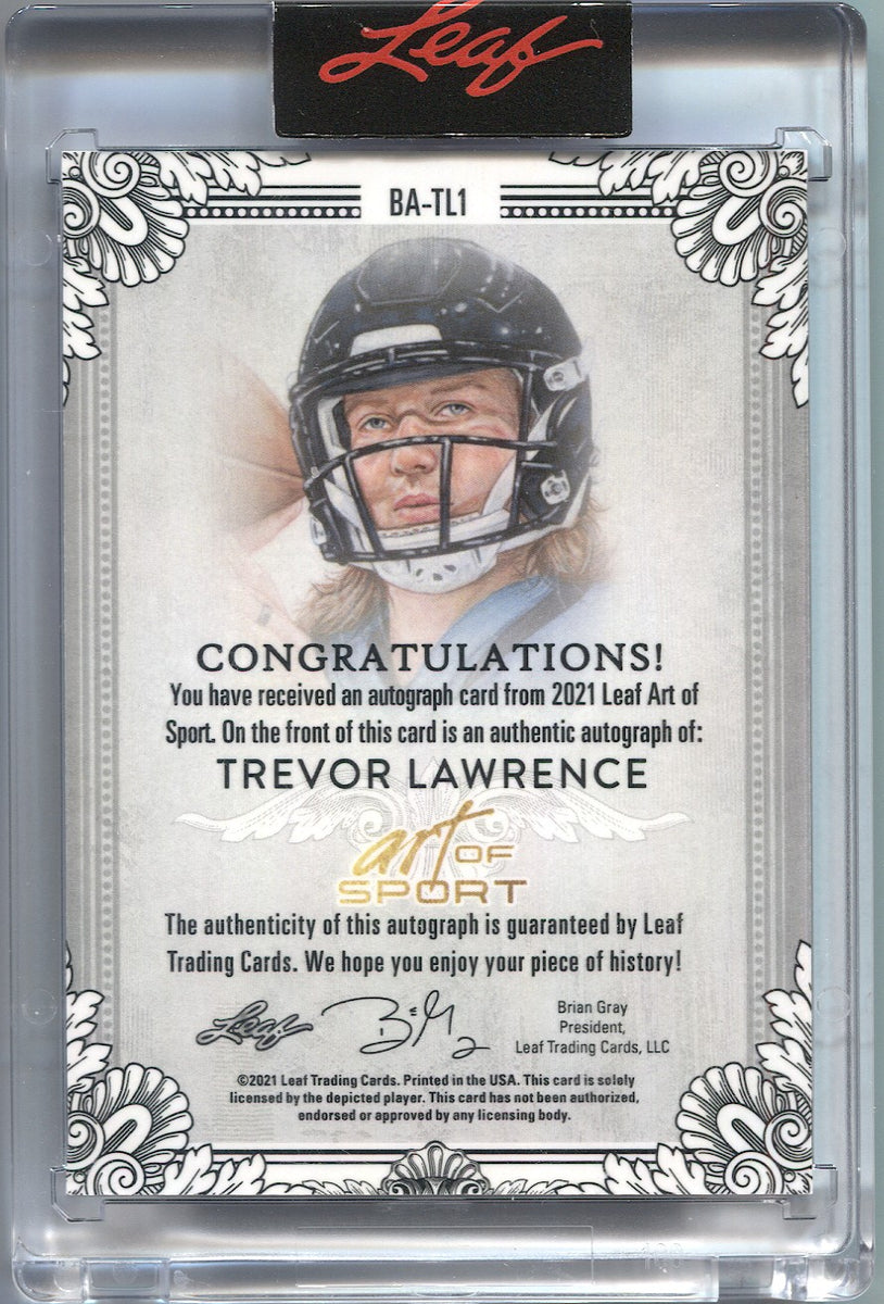 Trevor Lawrence 2021 Leaf Ultimate Draft Portrait Autographs