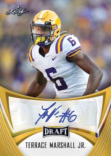 2021 Leaf Draft Football Retail Blaster Box-2 Autos+50 Card Set